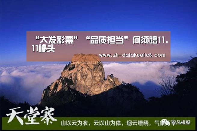 “大发彩票”“品质担当”何须蹭11.11噱头(图3) 大发彩票